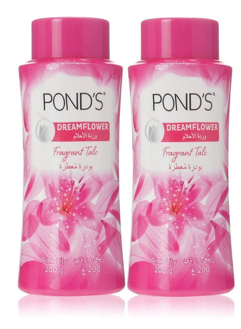 بوندس قطعتين من وردة الأحلام بودرة معطرة زنبق وردي 200 جم - Image 1