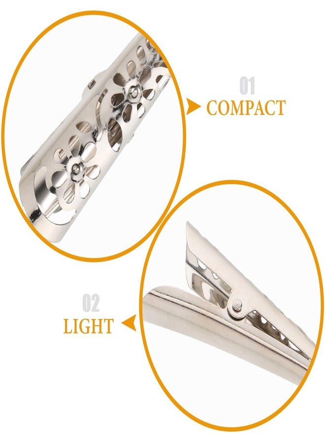 Lurrose Hair Claw Clips - 4 Pcs Duckbill Alligator Retro Vintage Spring Hollow Out Styling Sectioning Pins for Women - Image 4