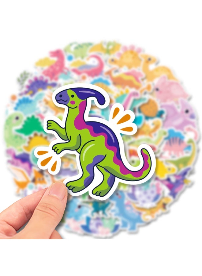 NIBEMINENT 50 Pcs Big-Eyed Dinosaur Deco Kit Waterproof Stickers, High Definition Printing Bright Colors, Suitable for Laptop Skateboard Luggage Water Bottle Guitar DIY - Image 2