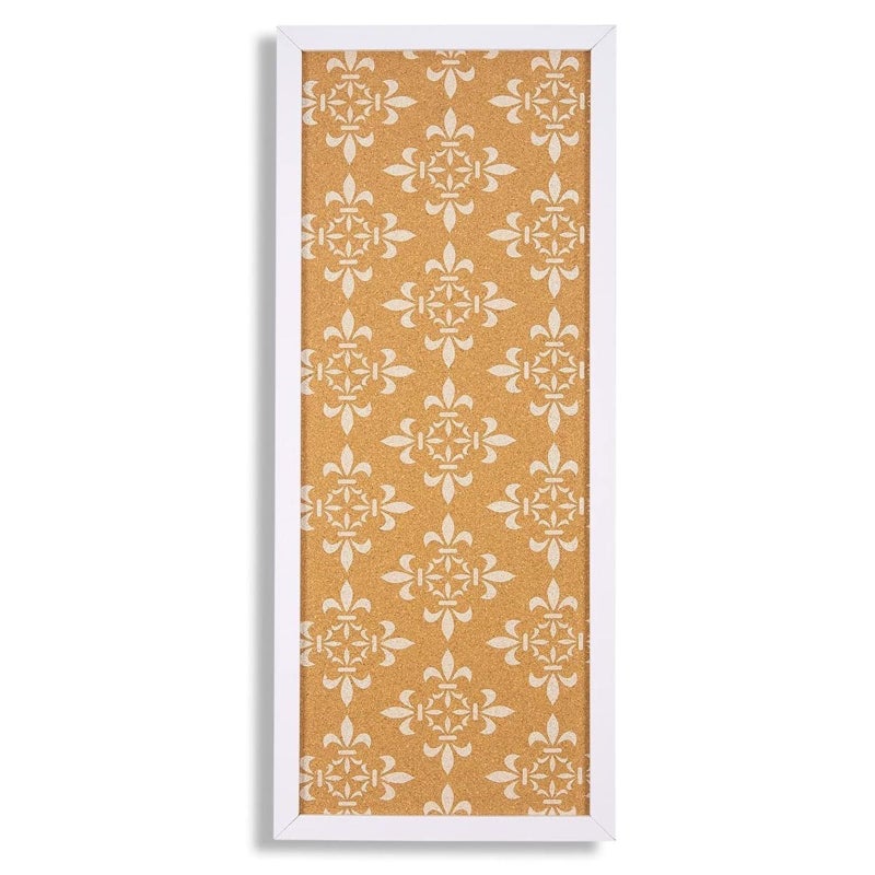 Juvale Decorative Cork Bulletin Boards for Walls (10 x 24 in) - White Frame Pin Board for Office, Bedroom & Room Decor - Image 1