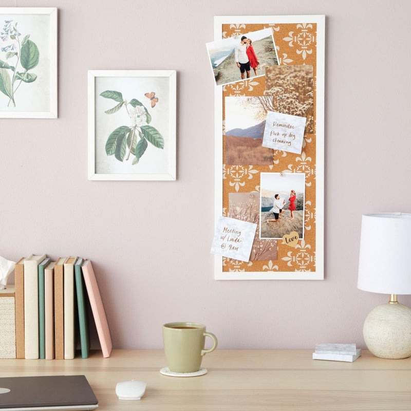 Juvale Decorative Cork Bulletin Boards for Walls (10 x 24 in) - White Frame Pin Board for Office, Bedroom & Room Decor - Image 5