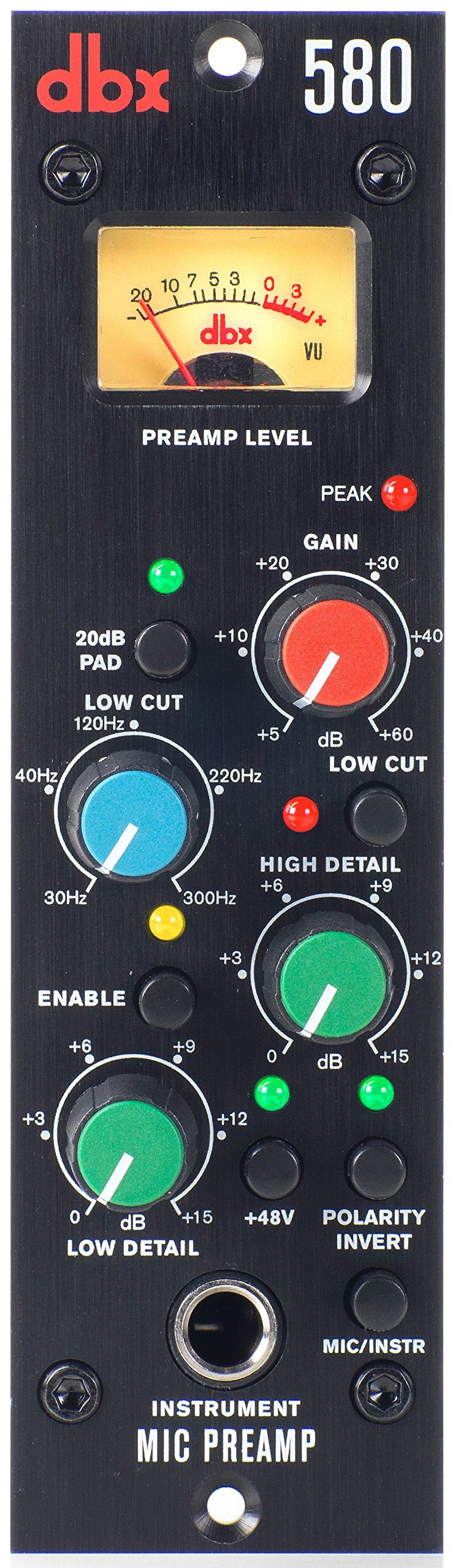 dbx 580 Compact, Professional Mic Preamp - Image 4