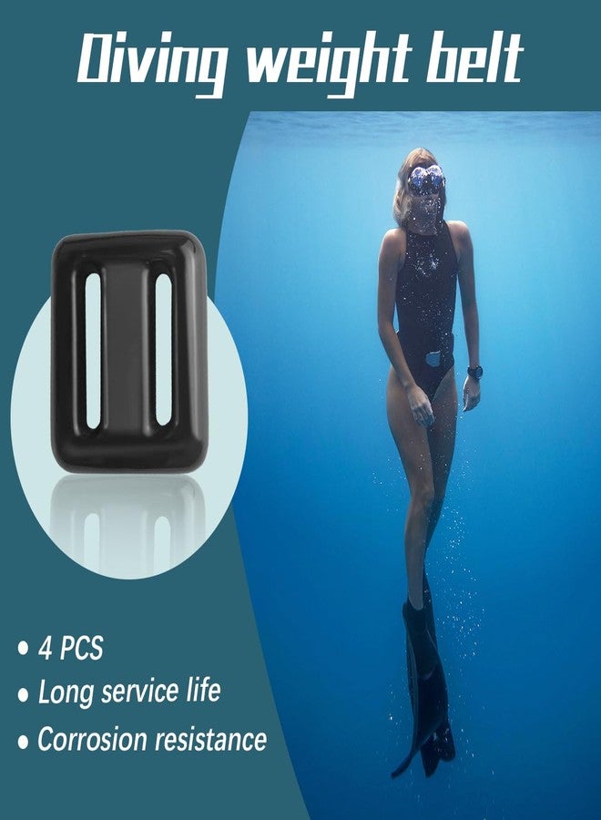 Quaocens 4 Pcs 1.1 lb Scuba Weight Belt,Diving Weight Belt with Metal Block Buckle Coated Dive Weights Nylon Dive Belt Suitable for Free Diving - Image 5