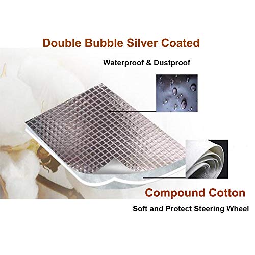 BIGANT Big Ant Steering Wheel Cover Sun Shade + Bonus Side Window Sunshade-Heat Reflector Fit Most Jumbo/Standard Car-Sliver (20.1"X 17.3") - Image 2