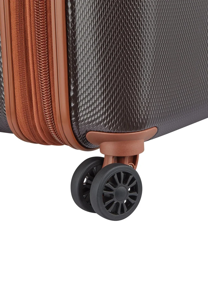 DELSEY Paris  Delsey Flanerie SE 55cm cabin trolley, Chocolate, 4 spinner wheels, polycarbonate hard shell, expandable, TSA lock, dual handle, spacious interior, 5-year warranty  | Best Price UAE