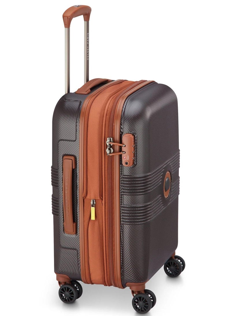 DELSEY Paris Delsey Flanerie SE 55cm cabin trolley, Chocolate, 4 spinner wheels, polycarbonate hard shell, expandable, TSA lock, dual handle, spacious interior, 5-year warranty - Image 3