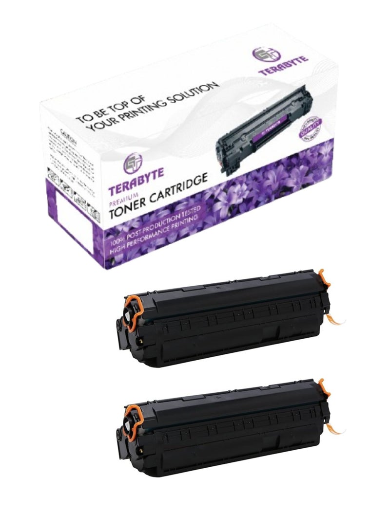 Terabyte 85A Compatible Toner Cartridge for LaserJet P1102 MFP M1132 and M1212 series Printers CE285A (PACK OF 2) - Image 1