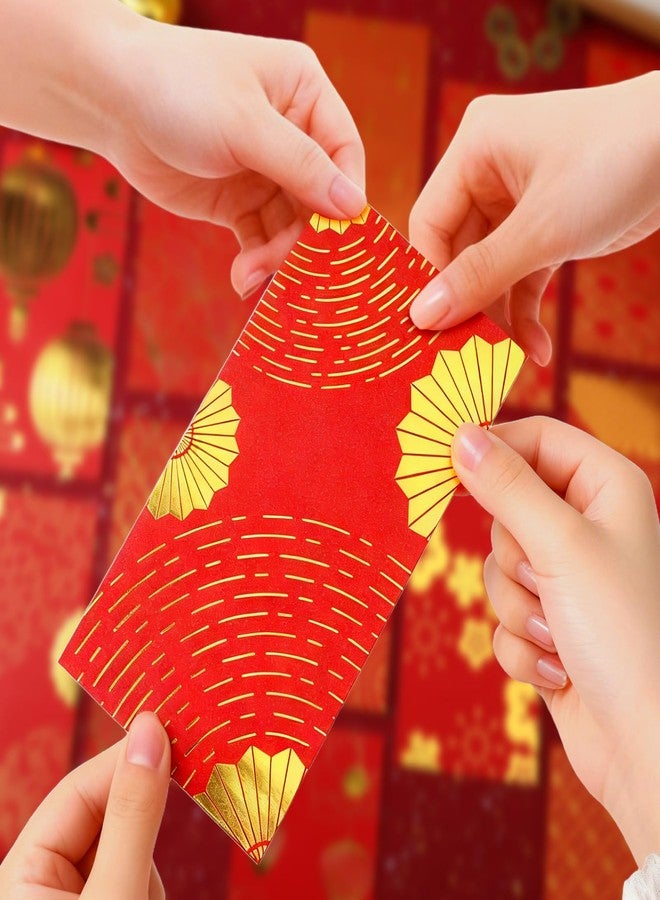 UPINS Chinese New Year Red Envelopes, 48Pcs 2026 Lunar Traditional Lucky Money Hong Bao Embossed Print Red Envelope for Spring Festivel Chinese New Year Wedding Supplies Decor（12 Patterns） - Image 3