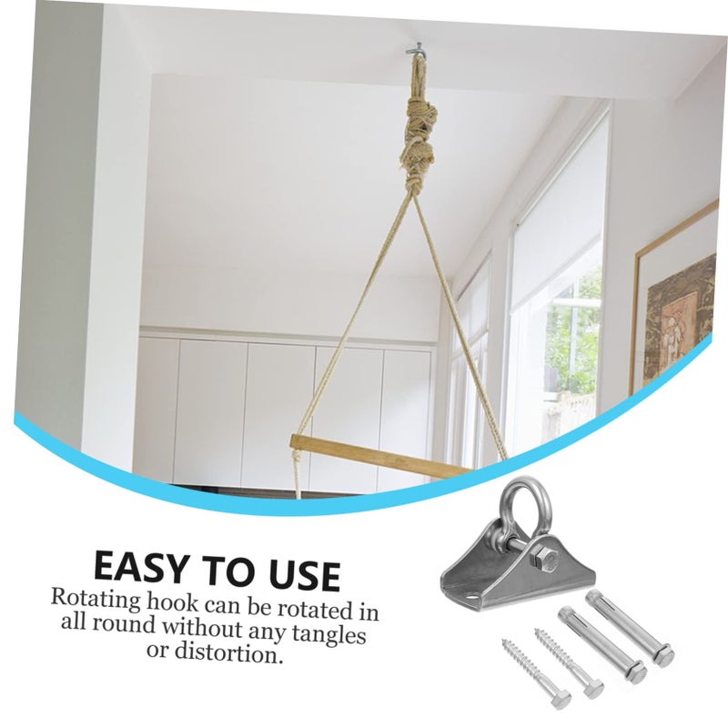 2 Pack Heavy Duty Swing Hanger Kit Stainless Steel Load Bearing Hanging Hooks - Image 3