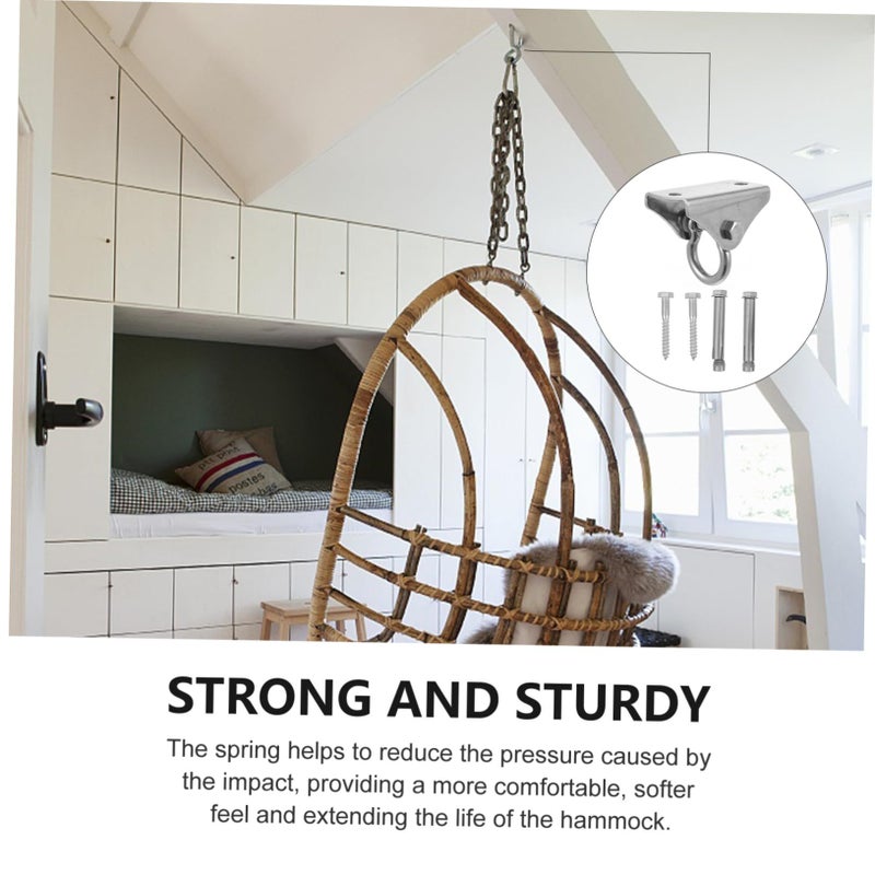2 Pack Heavy Duty Swing Hanger Kit Stainless Steel Load Bearing Hanging Hooks - Image 5