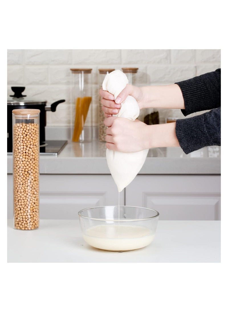 50 Pieces Cheesecloth Bags for Straining Reusable Empty Tea Bags Soup Bags Spice Bags for Cooking Cold Brew Coffee Bags Strainer Bags (8 x 10 Inch) - Image 4