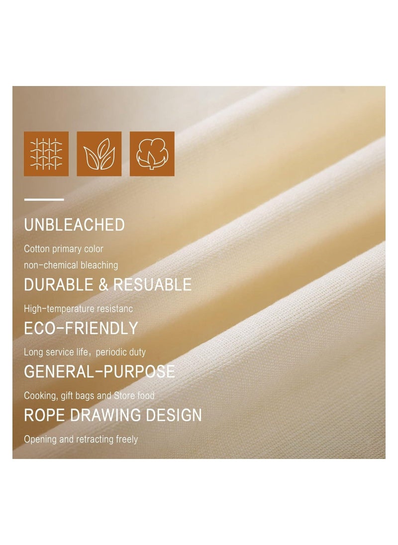 50 Pieces Cheesecloth Bags for Straining Reusable Empty Tea Bags Soup Bags Spice Bags for Cooking Cold Brew Coffee Bags Strainer Bags (8 x 10 Inch) - Image 2