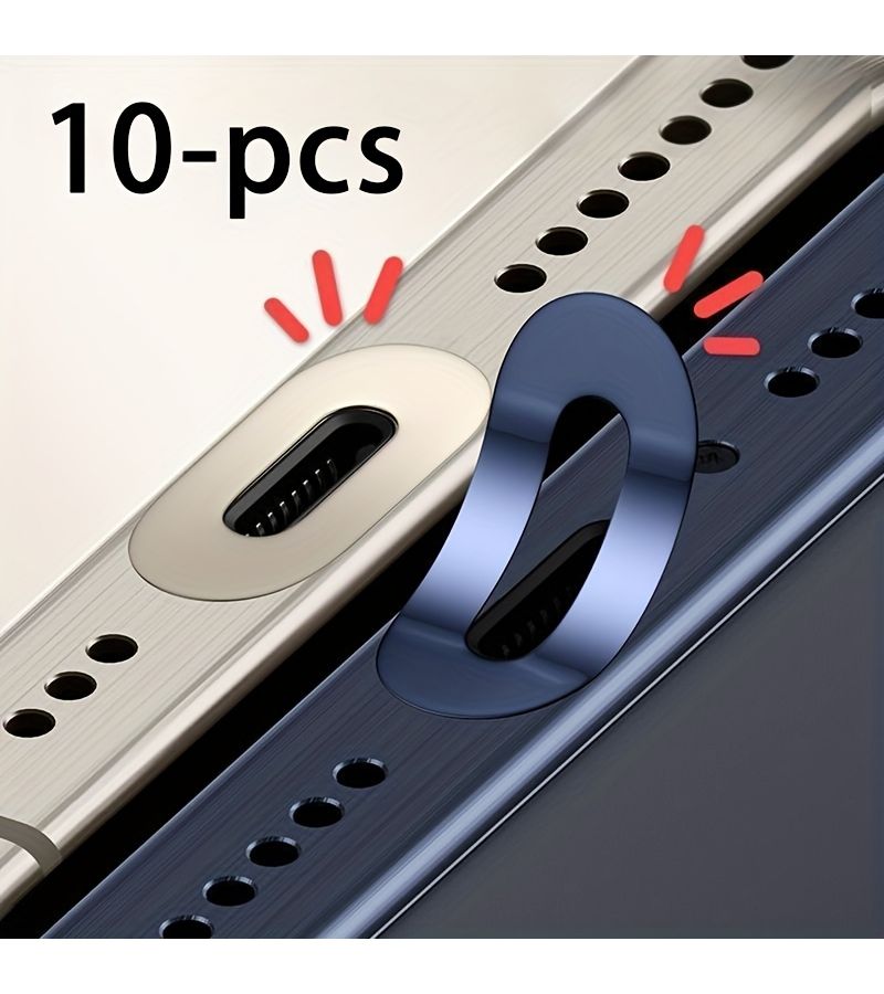 10ea lmياضي مقاوم للخدش لمنفذ شحن الهاتف المحمول الأسود - Image 1