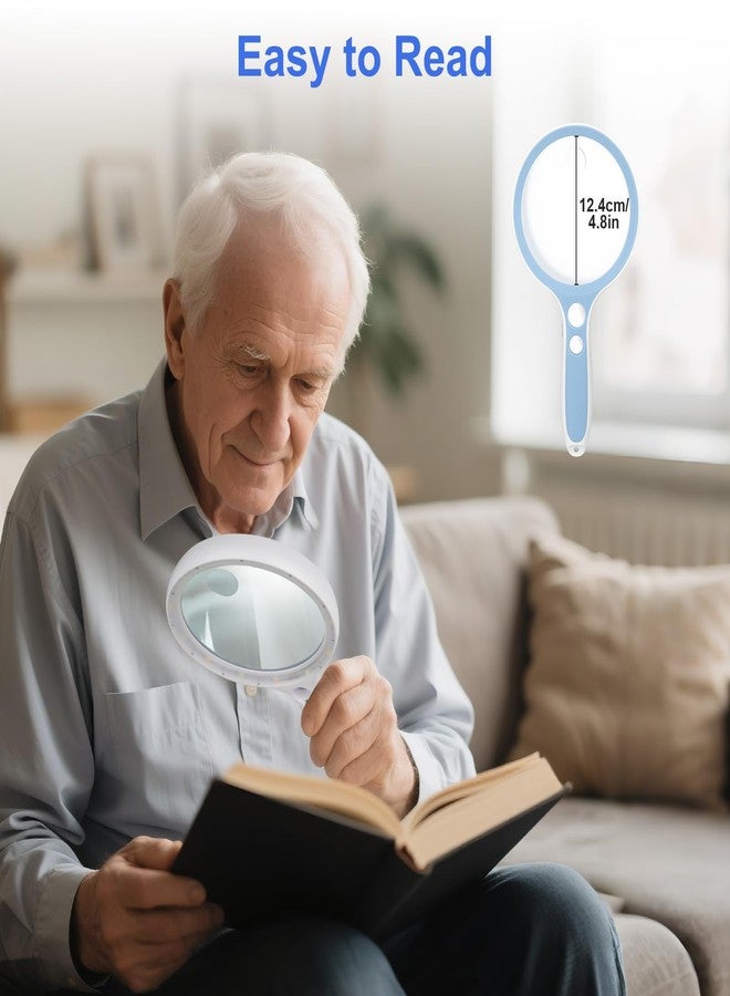إيكيت عدسة مكبرة من إي إي إي كيت مزودة بإضاءة، 12 مصباح LED، تكبير عالي 10x، 25x، 45x، 60x، للقراءة، والأعمال اليدوية، والمجوهرات، ومساعدة ضعاف البصر - Image 5