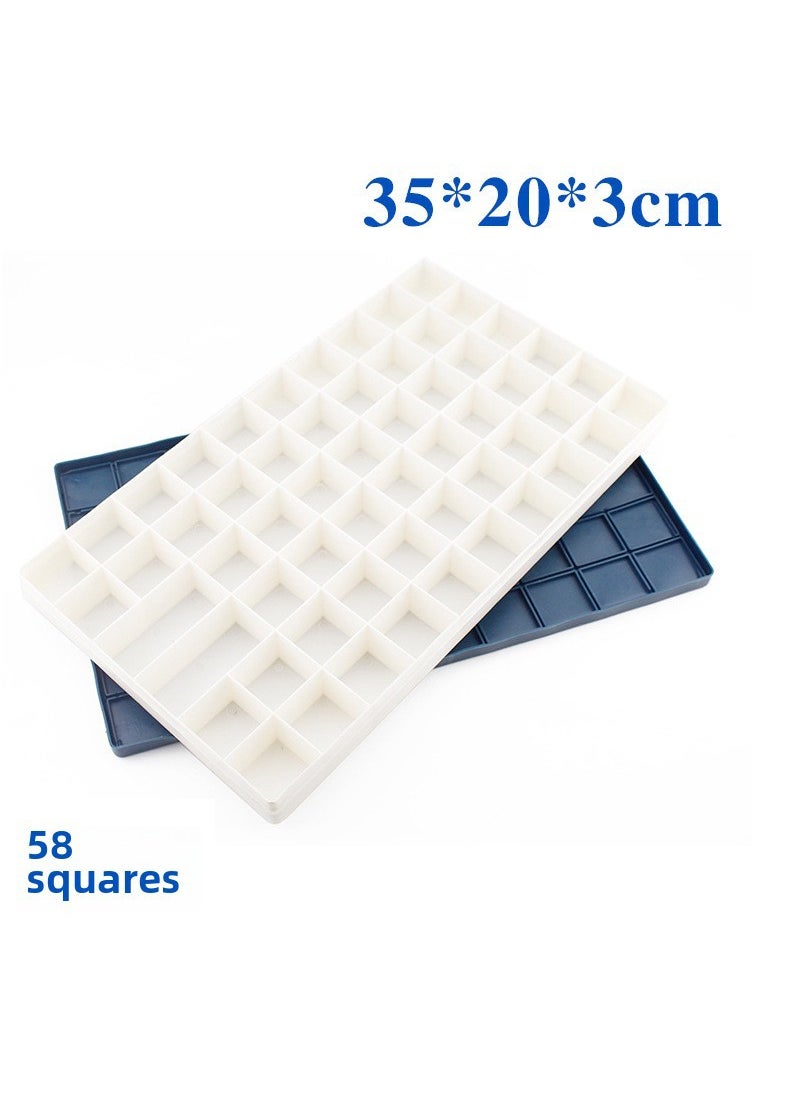 null - MingHua 24/48 Grid Acrylic Gouache Sealable Paint Box 58 grid soft cover color mixing box - Image 1