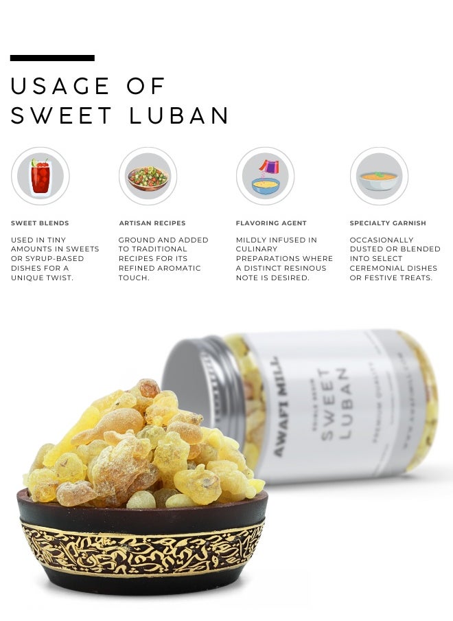 Awafi Mill AWAFI MILL Sweet Luban – Edible Frankincense Resin | Natural Boswellia Chewing Gum  - Image 3