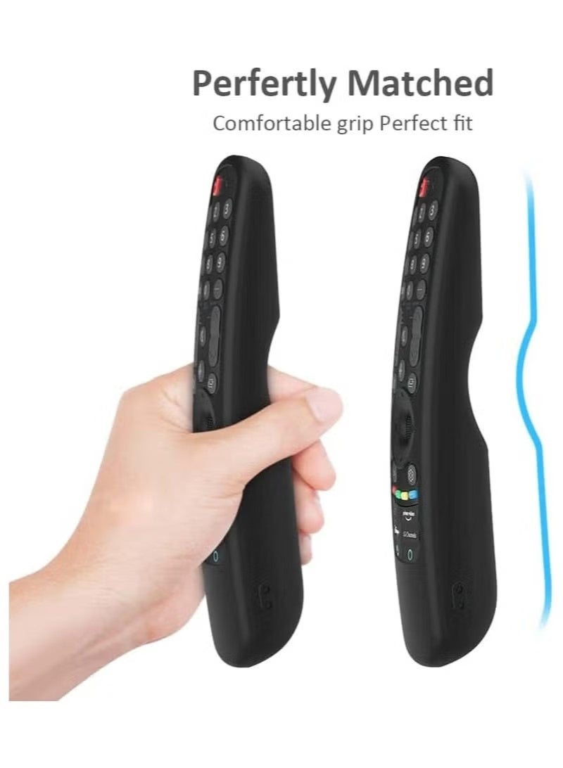 Remote Case for LG TV Magic MR24GC/MR23/MR22/MR21 Remote Control 2023 2022 2021 by  Voice Case Protective Cover Silicone (Black) - Image 4