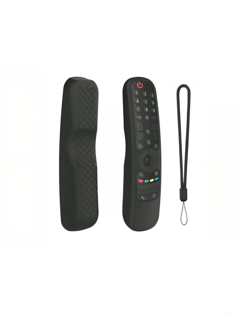 Remote Case for LG TV Magic MR24GC/MR23/MR22/MR21 Remote Control 2023 2022 2021 by  Voice Case Protective Cover Silicone (Black) - Image 1