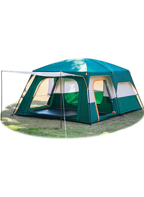 Portable Camping Tent,8-12 Persons Large Waterproof Outdoor Tent ,Two Bedroom, One Living Room Tent with Storage Pockets, Sunproof and Rainproof Camping Tent, UPF 50+ UV Protection Wind Resistant Tent for Camping, Hiking, Mountaineering,Family Gathering，Parties, Music Festival(Included Carry Bag)