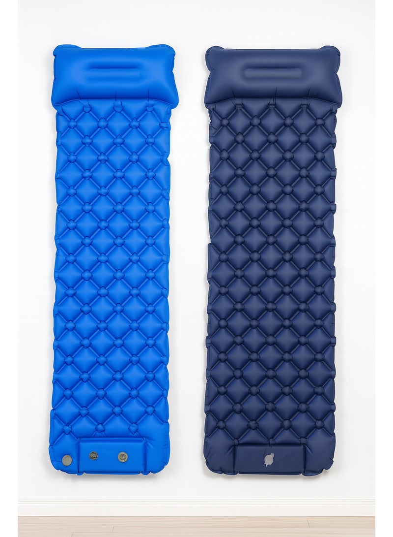 GO2CAMPS Foot Inflatable Camping Bed for Camping Tent Fit | Bag pack Lightweight Portable Air Mattress with Built-in Foot Pump, Waterproof & Compact Sleeping Pad for Outdoor Camping, Beach, Hiking, Trip , Picnic Traveling & Backpacking – 190 x 60 x 5 cm Random Colors - Image 3