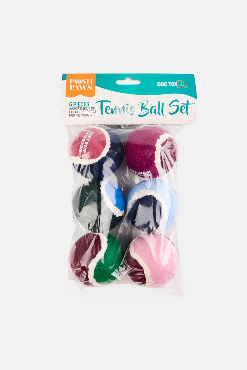 POSH 6 Pieces Mini Tennis Balls for Dogs - Image 1