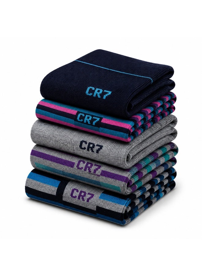 CR7 Men's Socks 5-Pack, Cotton Blend Socks, Size 40-46 - Image 2