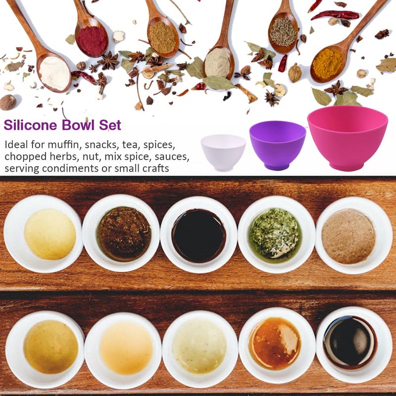 Goalfly 12 Pcs Silicone Mixing Bowls Set, Sizes 0.14, 0.27, 0.49 QT, Flexible for Kitchen, Melting Chocolate, Icing, Cooking, Prepping Food - Image 5