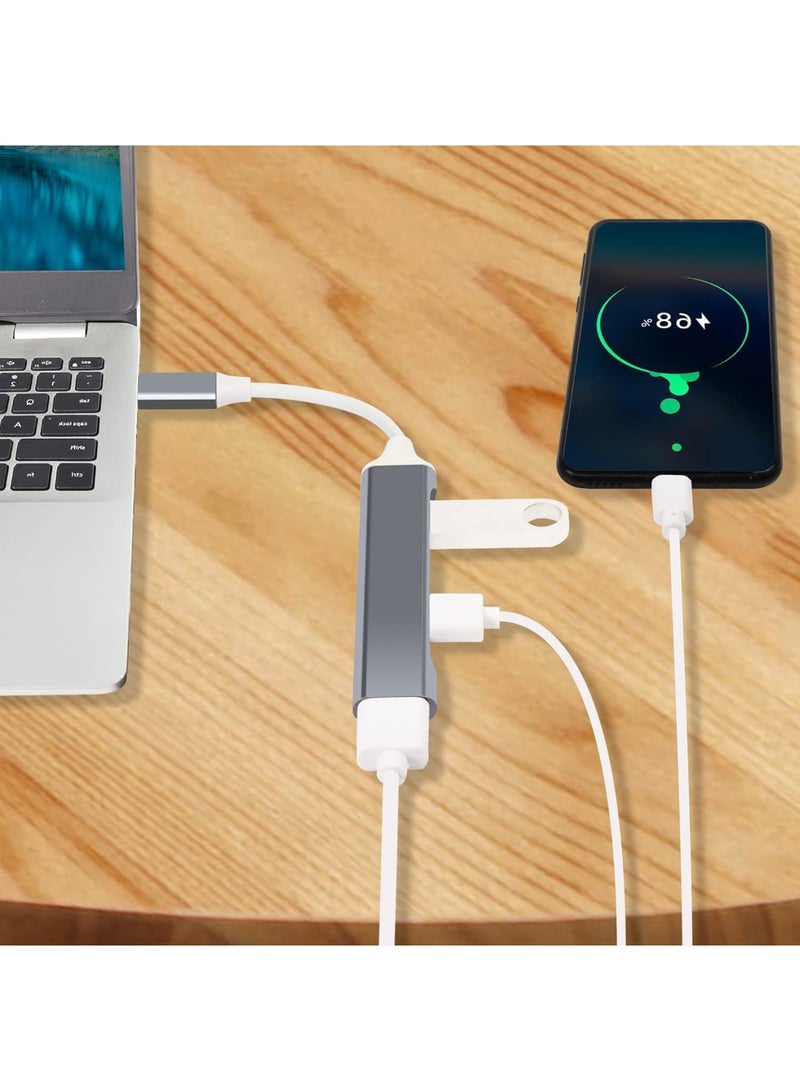 SOLARAE USB 3.0 Hub, Splitter Mini C Hub Extensions, Ultra-Slim Data for MacBook Pro/Air 2023, iMac, Surface Pro, XPS, PS5, PC, USB Flash Drive,Mobile HDD (Grey C) - Image 3