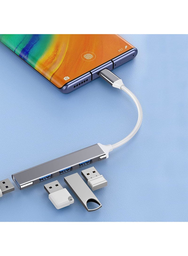 SOLARAE USB 3.0 Hub, Splitter Mini C Hub Extensions, Ultra-Slim Data for MacBook Pro/Air 2023, iMac, Surface Pro, XPS, PS5, PC, USB Flash Drive,Mobile HDD (Grey C) - Image 2