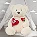 MaoGoLan Big Teddy Bear Stuffed Animal Soft and Cuddly Giant White Teddy Bear Plush with I Love You Red HeartValentines Gift for KidsGirlfriendBoyfriendLover36 inches - Image 4