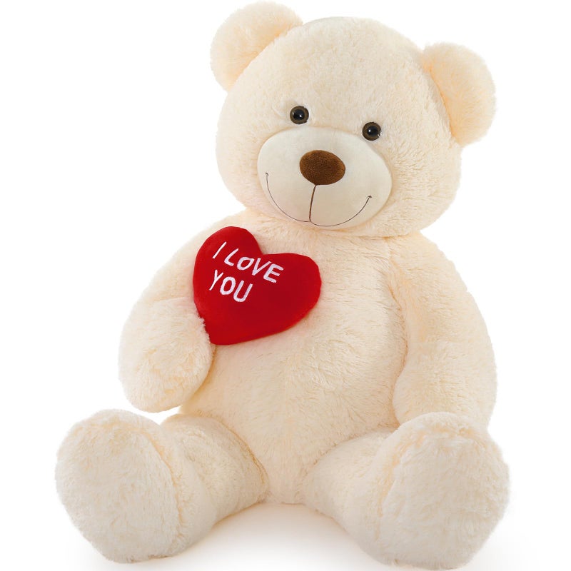 MaoGoLan Big Teddy Bear Stuffed Animal Soft and Cuddly Giant White Teddy Bear Plush with I Love You Red HeartValentines Gift for KidsGirlfriendBoyfriendLover36 inches - Image 3