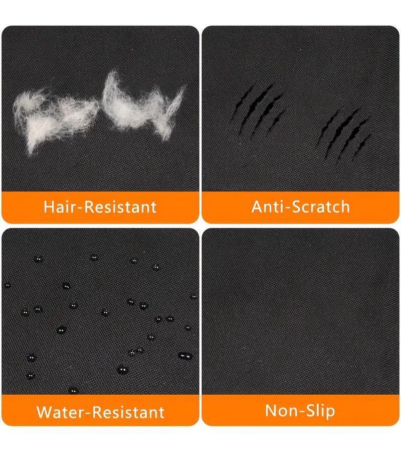 Black Single Layer Large Pocket Trunk Car Trunk Liner Protector For Dogs Non Slip Pet Mat Scratch Resistant Washable Luggage Cover Pad Travel Universal For Small Trucks And Suvs - Image 4