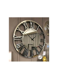 TRENDI LAND ZON Roma Circle Wall Clock S Arcylic roman circle Wall Clocks Rustic Round Silent Battery Operated Antique Farmhouse Roman Numerals Clock for Living room Antique Wall Decor and offic 