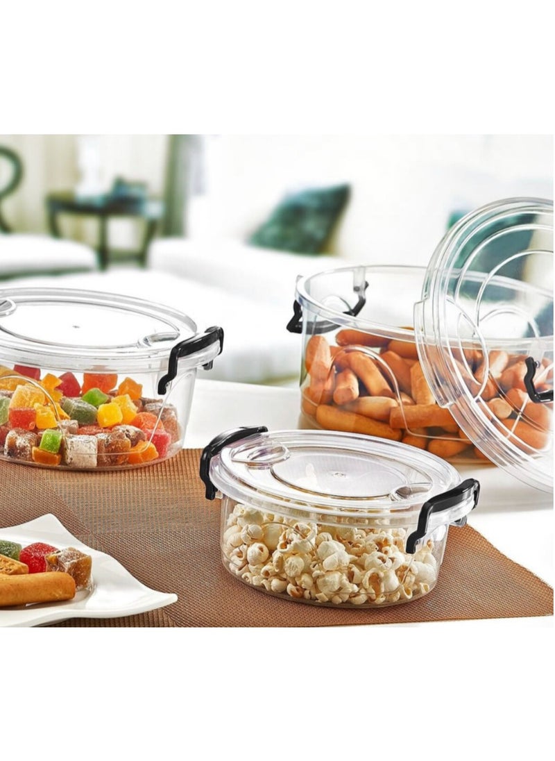 Generic - Food Storage Container with Airtight Lids 4 Pieces Plastic Stackable Tupperware Box - Image 1