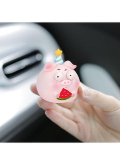YGMONER YGMONER Car Dashboard Rabbit Piggy Figurines Ornaments Cute Car Interior Decor Accessories Room Decorative Desktop Decorations（Birthday Pig）  - Image 2