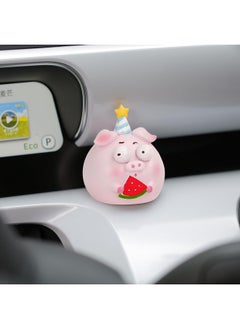 YGMONER YGMONER Car Dashboard Rabbit Piggy Figurines Ornaments Cute Car Interior Decor Accessories Room Decorative Desktop Decorations（Birthday Pig）  - Image 1
