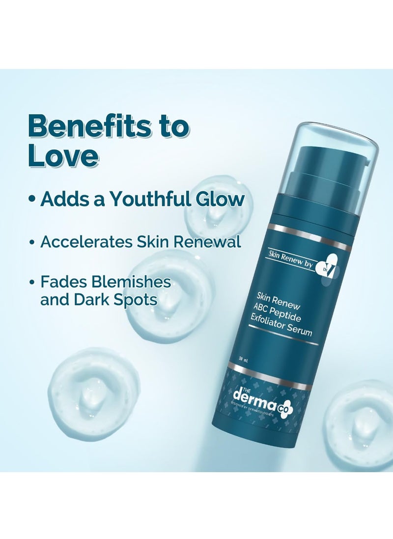 THE derma Co The Derma Co . X Dr.V Skin Renew Abc Peptide Exfoliator Serum With Mandelic Acid,Lactic Acid,And Peptides-30Ml|1% Salicylic Acid|Accelerates Skin Regeneration|Reduces Blemishes&Dark Spots  - Image 3