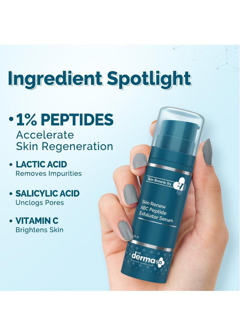 THE derma Co The Derma Co . X Dr.V Skin Renew Abc Peptide Exfoliator Serum With Mandelic Acid,Lactic Acid,And Peptides-30Ml|1% Salicylic Acid|Accelerates Skin Regeneration|Reduces Blemishes&Dark Spots  - Image 4