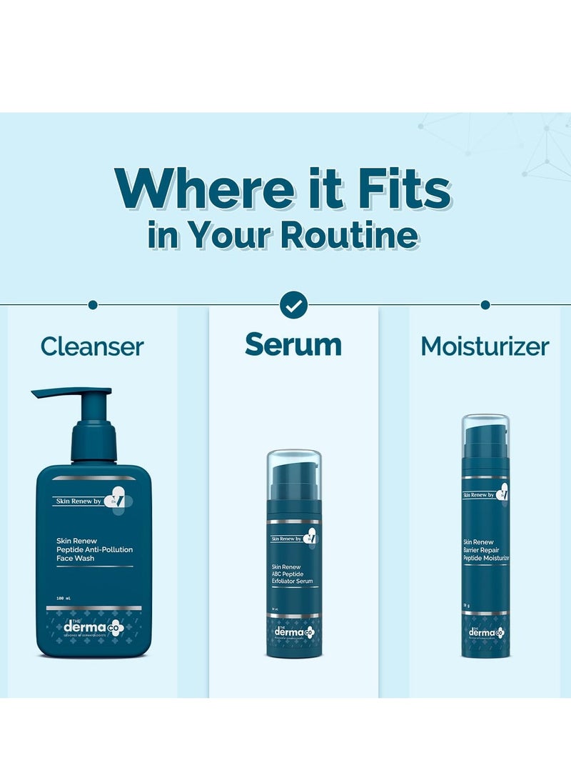 THE derma Co The Derma Co . X Dr.V Skin Renew Abc Peptide Exfoliator Serum With Mandelic Acid,Lactic Acid,And Peptides-30Ml|1% Salicylic Acid|Accelerates Skin Regeneration|Reduces Blemishes&Dark Spots  - Image 5