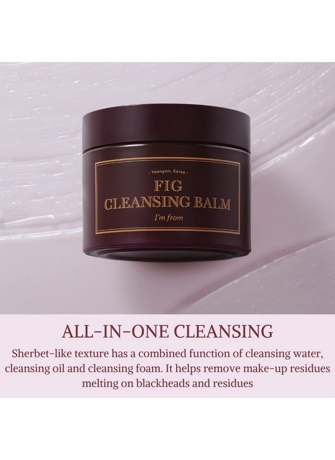 I'M FROM M From] Fig Cleansing Balm 100Ml Korean Makeup Remover Vegan Easy To Rinse Off Fig Oil Water 7.8% With Peptide And Amino Acid Makeup Meltaway Makeup Melting Balm To Oil  - Image 4
