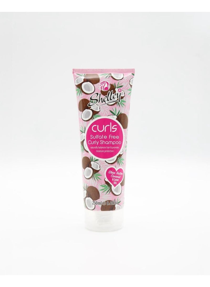 Shelley Curls Sulfate Free Only Shampo Shea Butter Coconut And Castor Oils 250ML - Image 1