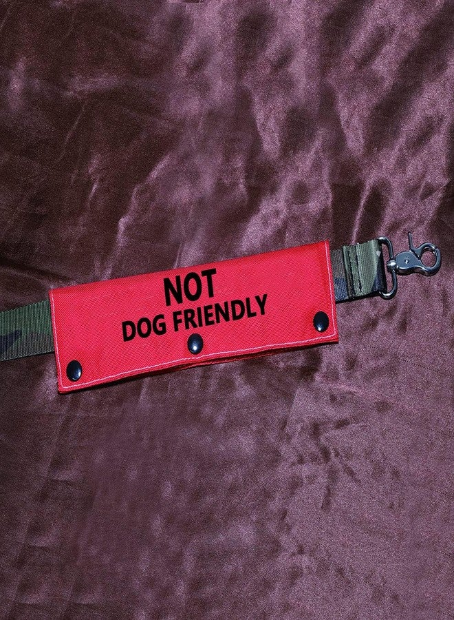 BLUPARK Funny Dog Leash Sleeve Not Dog Friendly Dog Leash Wrap Wrap Alert Hanging ID Patch Tag Pet Birthday Gift (Dog Friendly-BK Sleeve) - Image 3