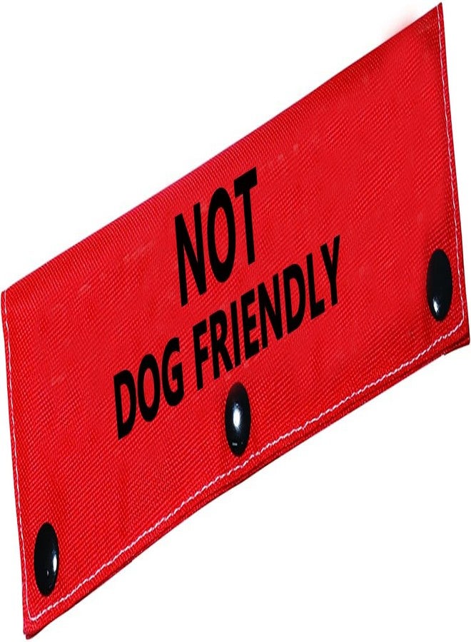 BLUPARK Funny Dog Leash Sleeve Not Dog Friendly Dog Leash Wrap Wrap Alert Hanging ID Patch Tag Pet Birthday Gift (Dog Friendly-BK Sleeve) - Image 1