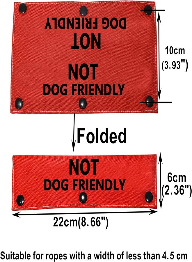 BLUPARK Funny Dog Leash Sleeve Not Dog Friendly Dog Leash Wrap Wrap Alert Hanging ID Patch Tag Pet Birthday Gift (Dog Friendly-BK Sleeve) - Image 2