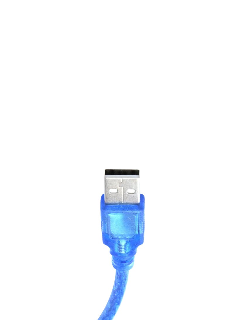 كابل بيانات وشحن قصير USB 2.0 من نوع A إلى Mini-B 5Pin بطول 30 سم – باللون الأزرق - Image 5