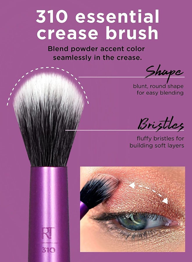 REAL TECHNIQUES Flawless Base Brush Set and Eyeshadow Brush Set with 6 Miracle Sponges Multicolour - Image 5