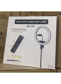 General 13 Inch 33cm Mobile Phone Live Light AL33 Selfie Photography Anchor Beauty Tender Skin Soft Light Live Ring Light-Color:AL33 Fill Light + Remote Control  - Image 1
