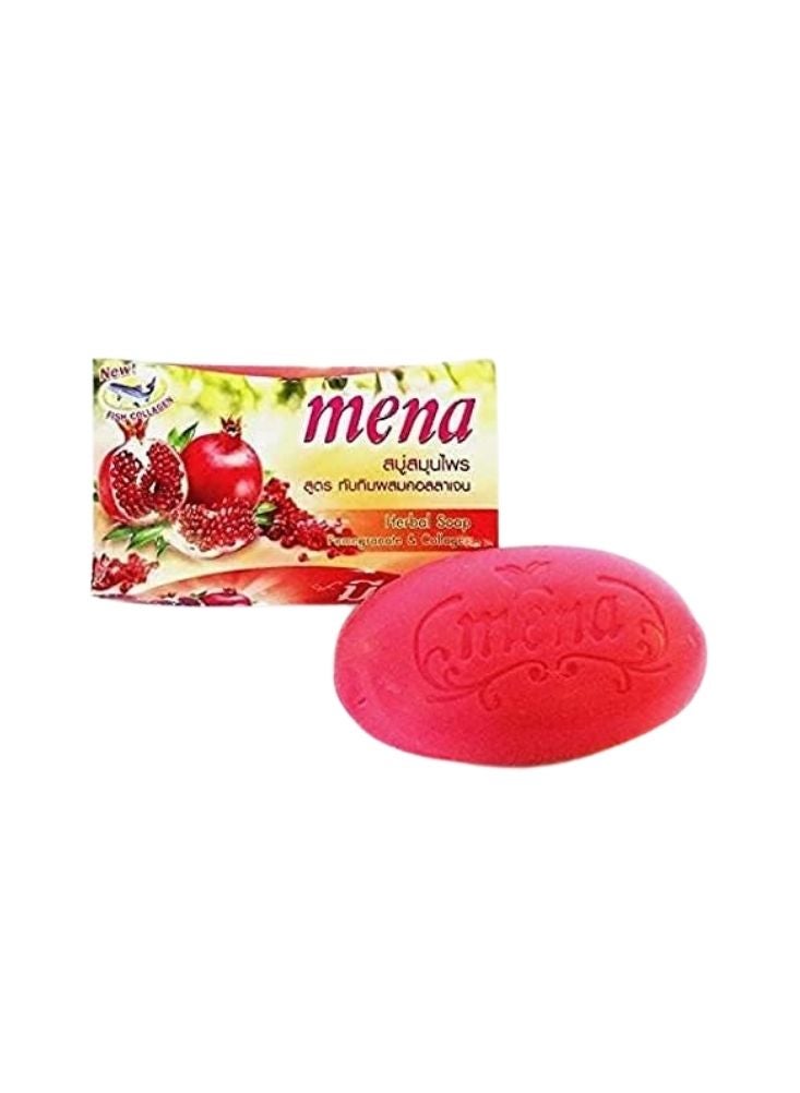 مينا صابون مينا بالأعشاب والرمان مع الكولاجين - صابون استحمام مغذي ومنعش - Image 1