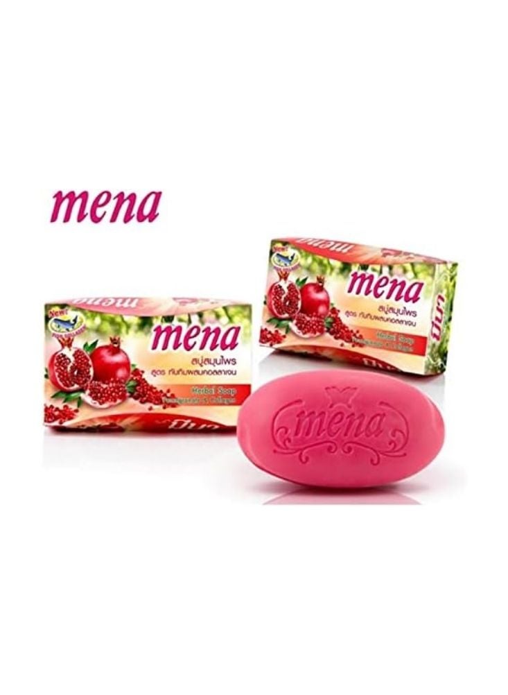 مينا صابون مينا بالأعشاب والرمان مع الكولاجين - صابون استحمام مغذي ومنعش - Image 2