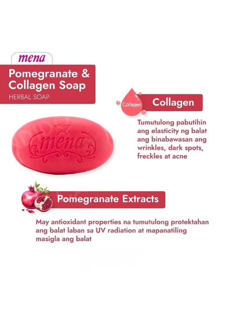 مينا صابون مينا بالأعشاب والرمان مع الكولاجين - صابون استحمام مغذي ومنعش - Image 4